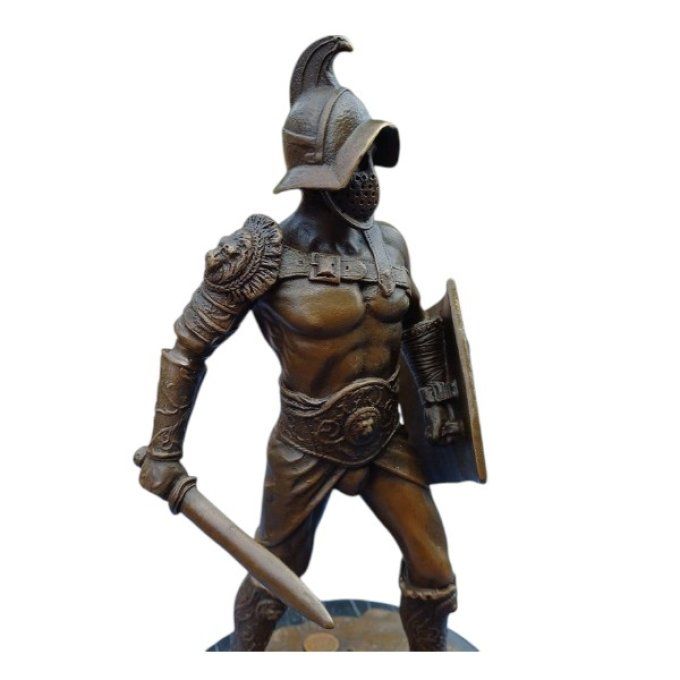 BD43.Bronze sur marbre d'un gladiateur