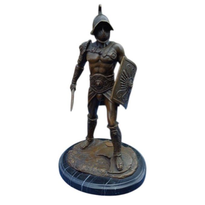 BD43.Bronze sur marbre d'un gladiateur