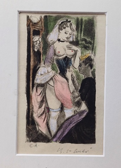 TAE20.Gravure couleurs épreuve d'artiste de Louis Berthommé st André. TAE20.Gravure couleurs épreuve d'artiste de Louis Berthommé st André.