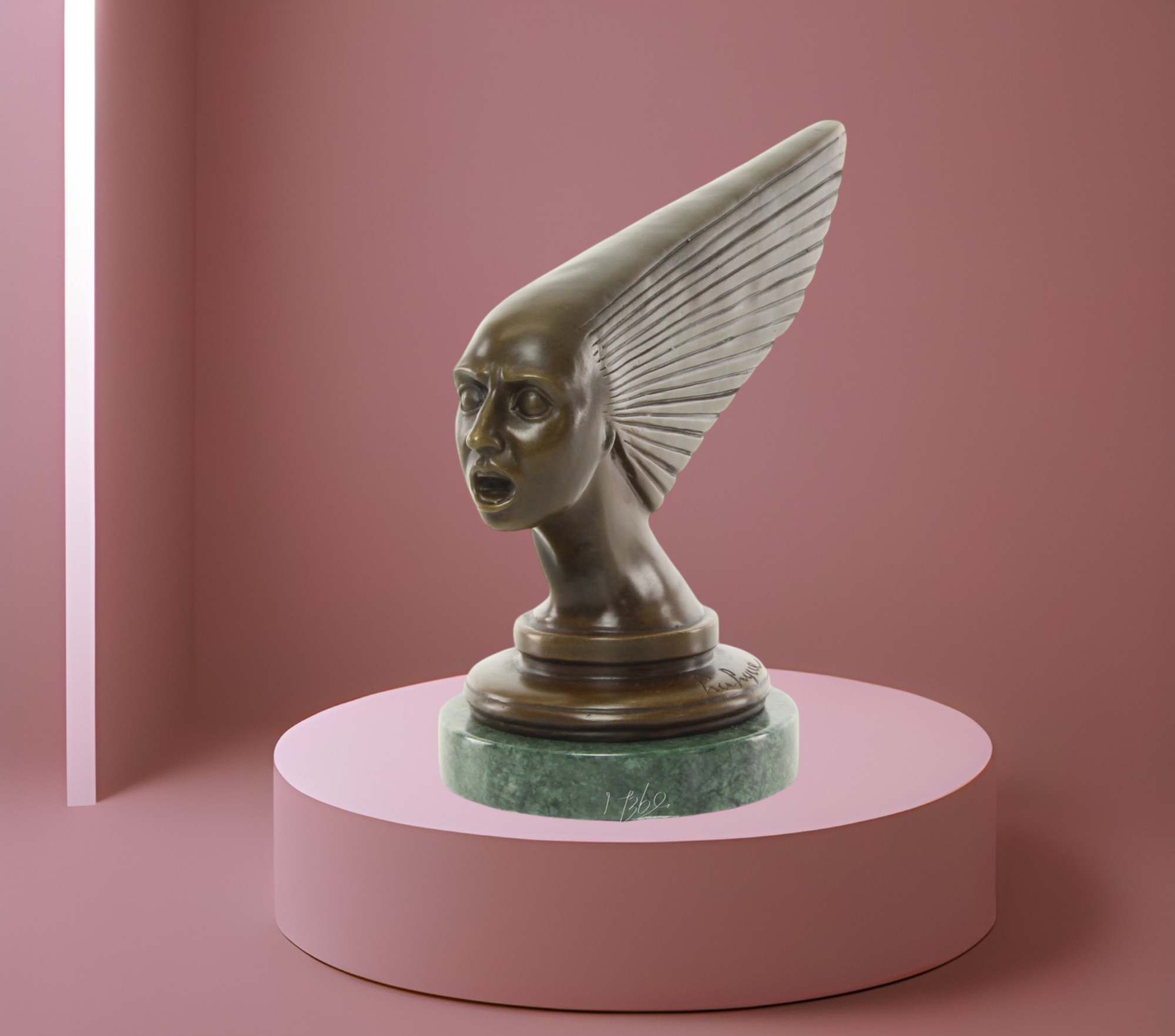 BAD03.Bronze sur marbre mascotte BAD03.Bronze sur marbre mascotte