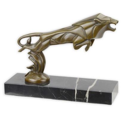 BAD02.Bronze sur marbre lion mascotte BAD02.Bronze sur marbre lion mascotte