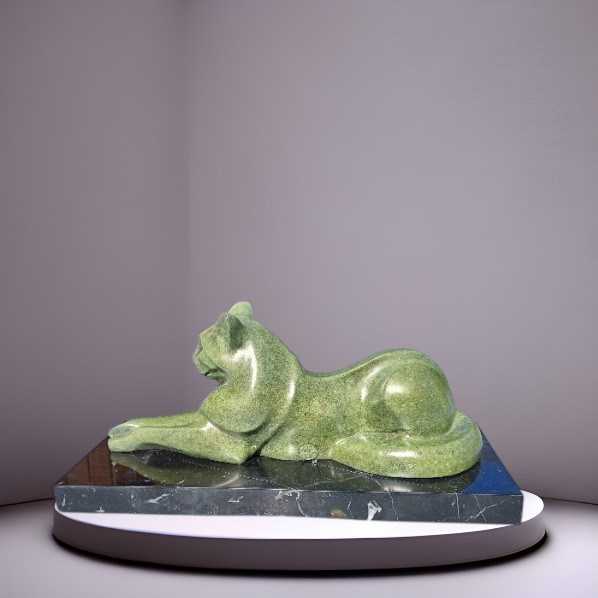 BA36. Bronze sur marbre d'un Chat BA36. Bronze sur marbre d'un Chat