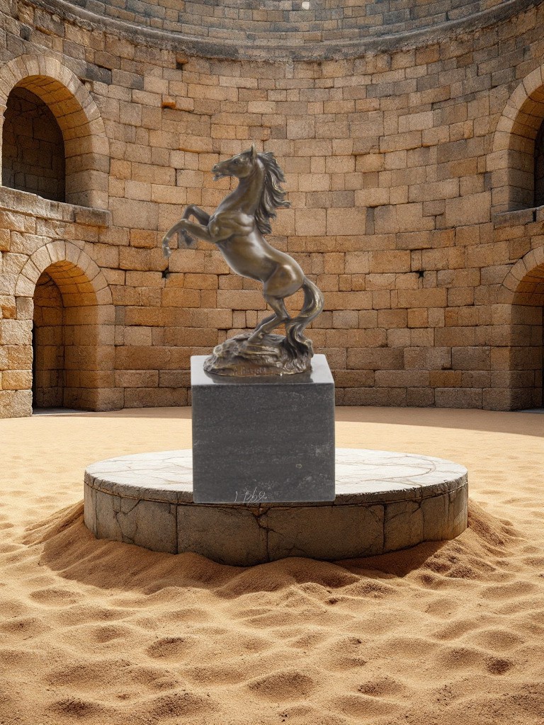 BA27. Bronze sur marbre cheval cabré BA27. Bronze sur marbre cheval cabré