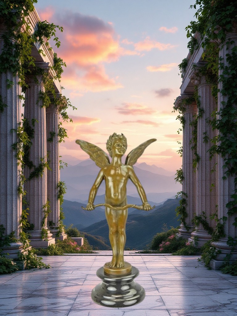 BD34.Bronze sur marbre de Cupidon