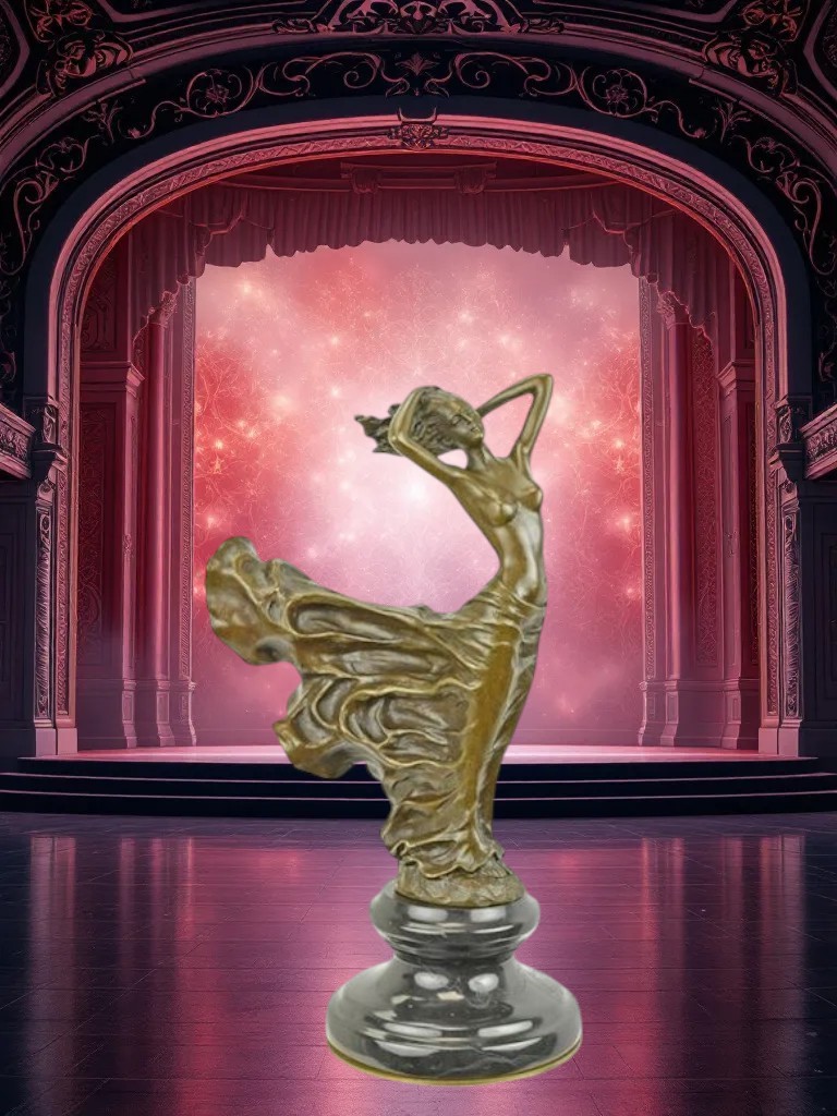 BD40. Bronze sur marbre d'une danseuse dans le vent BD40. Bronze sur marbre d'une danseuse dans le vent