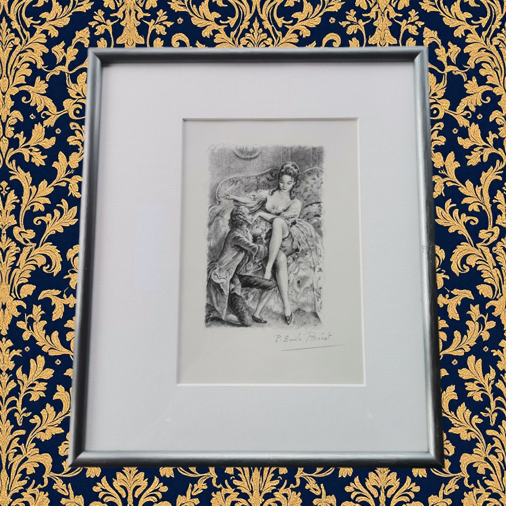 TAE.01 Gravure érotique de Paul émile bécat.