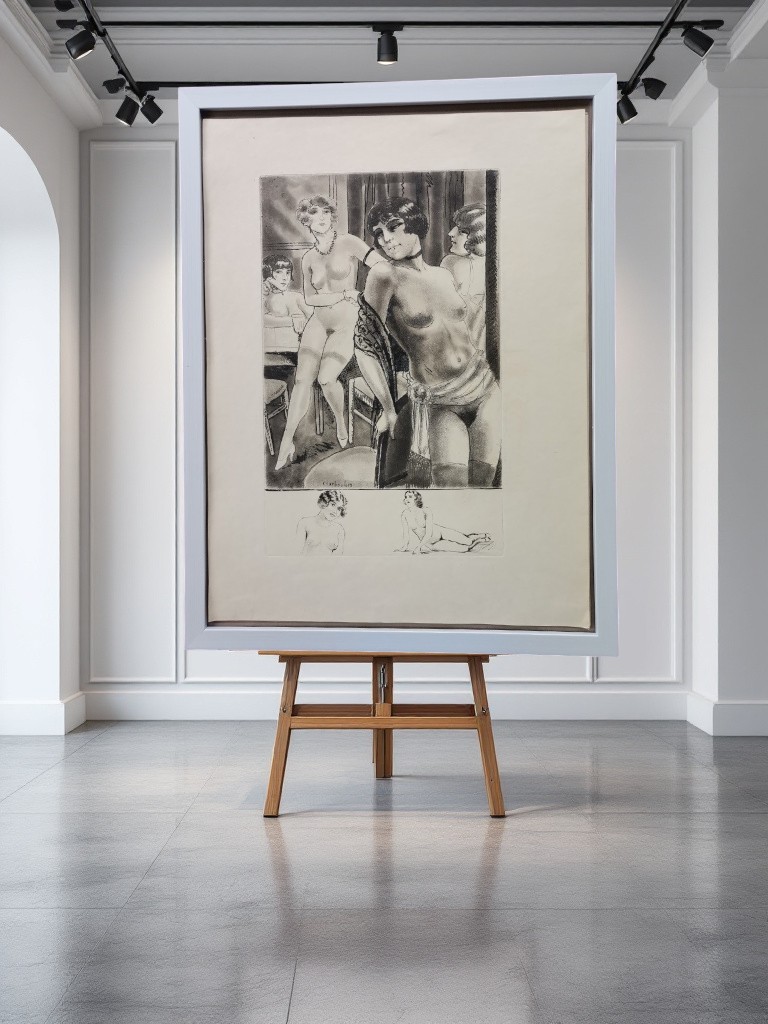 TAE09. Maison close par COURBOULEIX Léon. TAE09. Maison close par COURBOULEIX Léon.