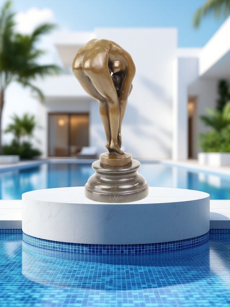 BE16.Bronze sur marbre Le plongeon BE16.Bronze sur marbre Le plongeon