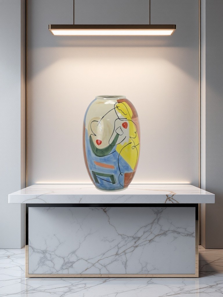PV06. Vase abstrait style Picasso