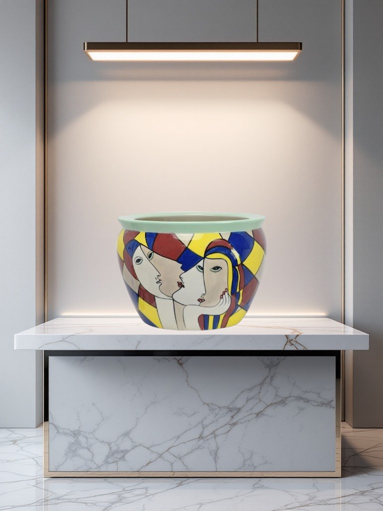 VP01.Cache pot abstrait style Picasso