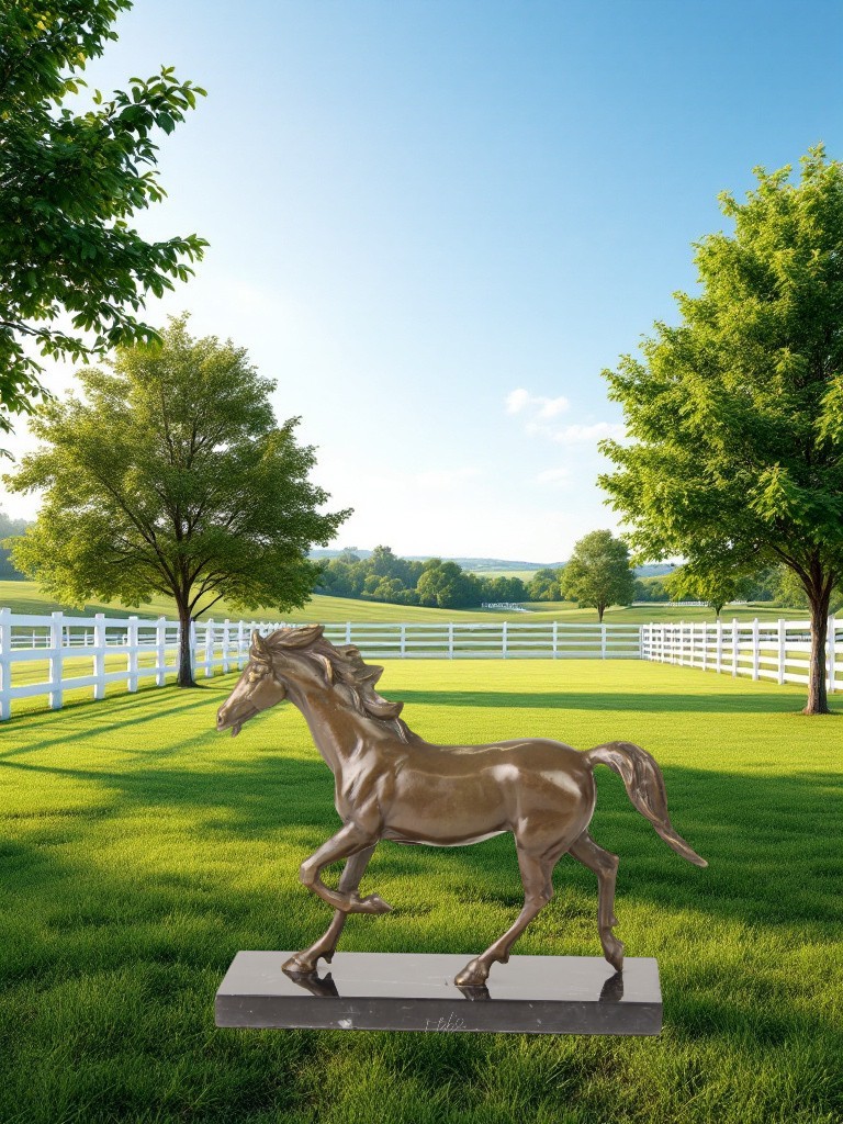 BA21.Bronze sur marbre Cheval Pur sang BA21.Bronze sur marbre Cheval Pur sang